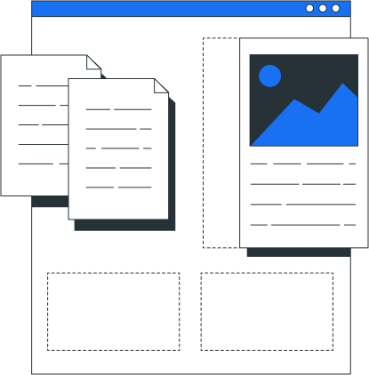 vector image of a responsive design and cards