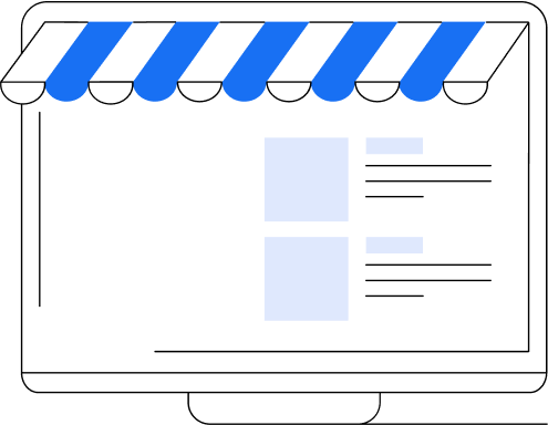 vector image of an online shopping site