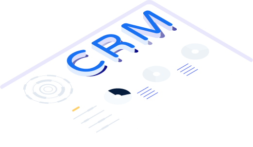 vector image of an skewed web page showing CRM